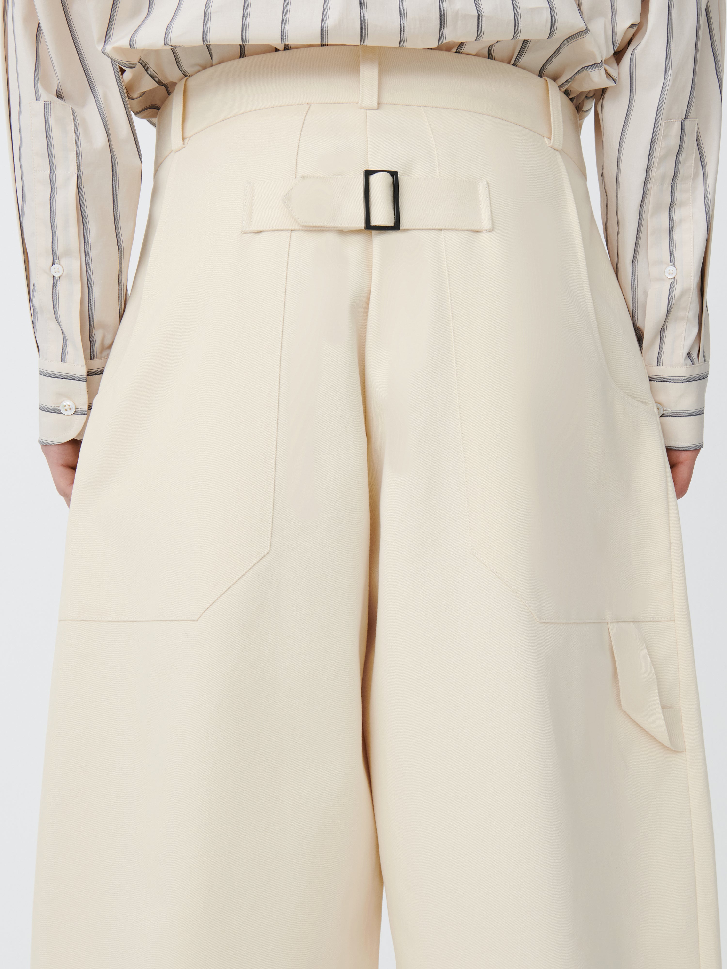 Bridges Peached Cotton Twill Pant in Cream– Studio Nicholson