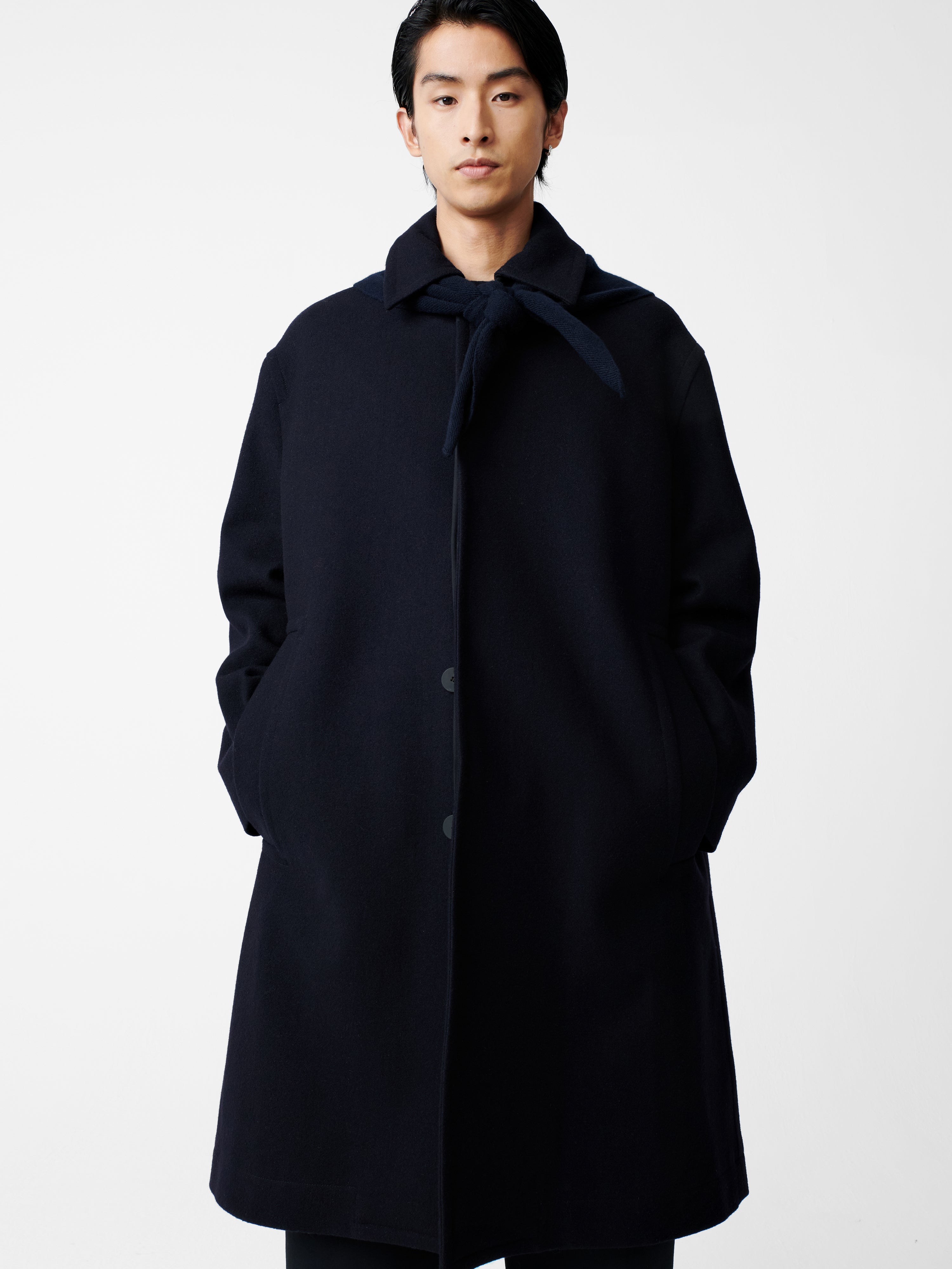 Cover Coat in Darkest Navy– Studio Nicholson