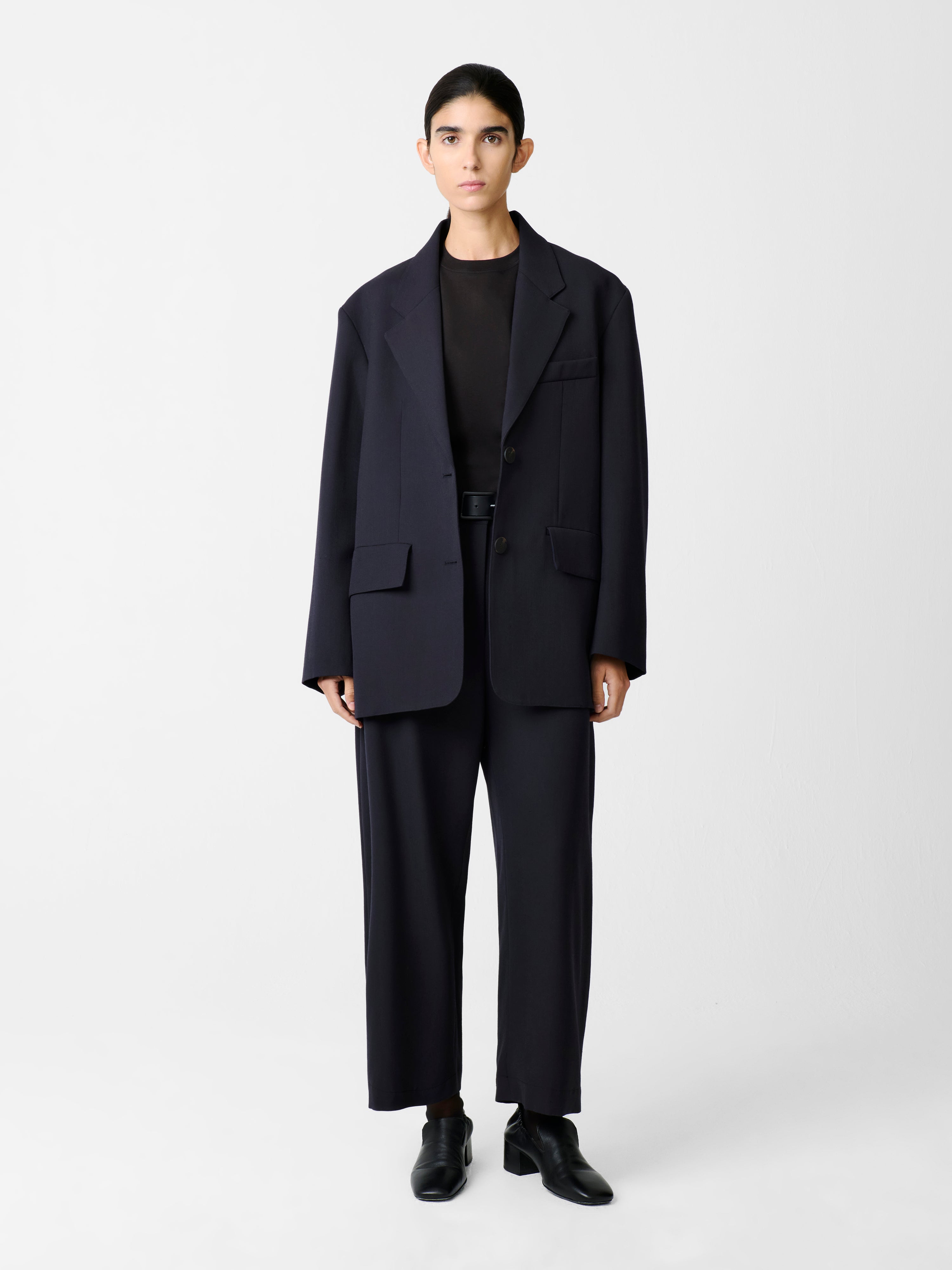 Chalco Wool Pant in Darkest Navy | Wool Trousers | Studio Nicholson