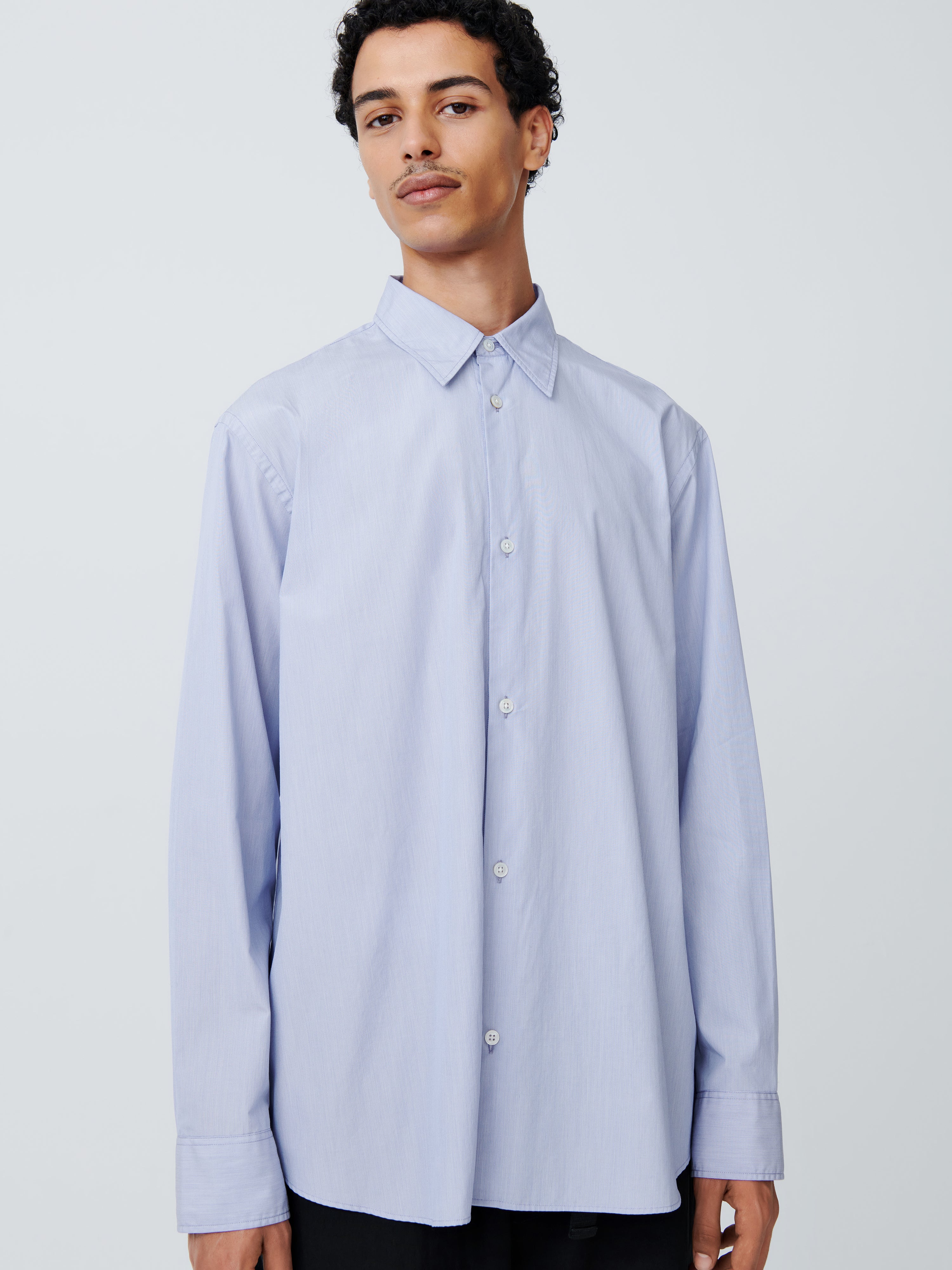 View Shirt in Officer Stripe– Studio Nicholson