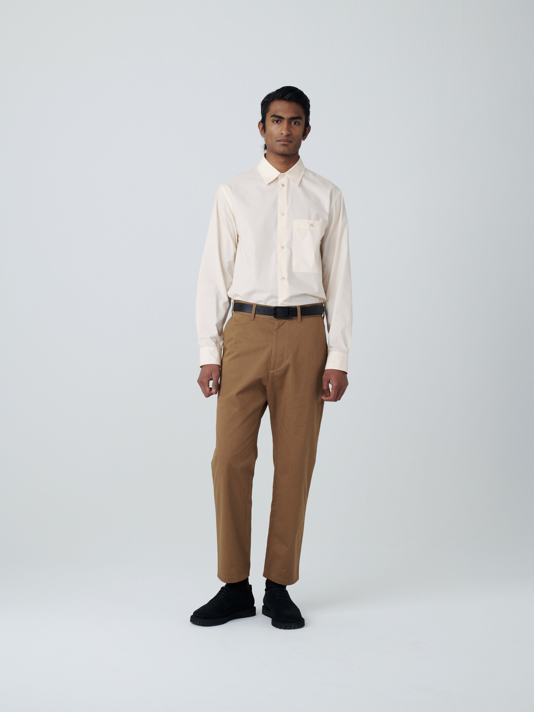 Bill Light Cotton Pant in Soil