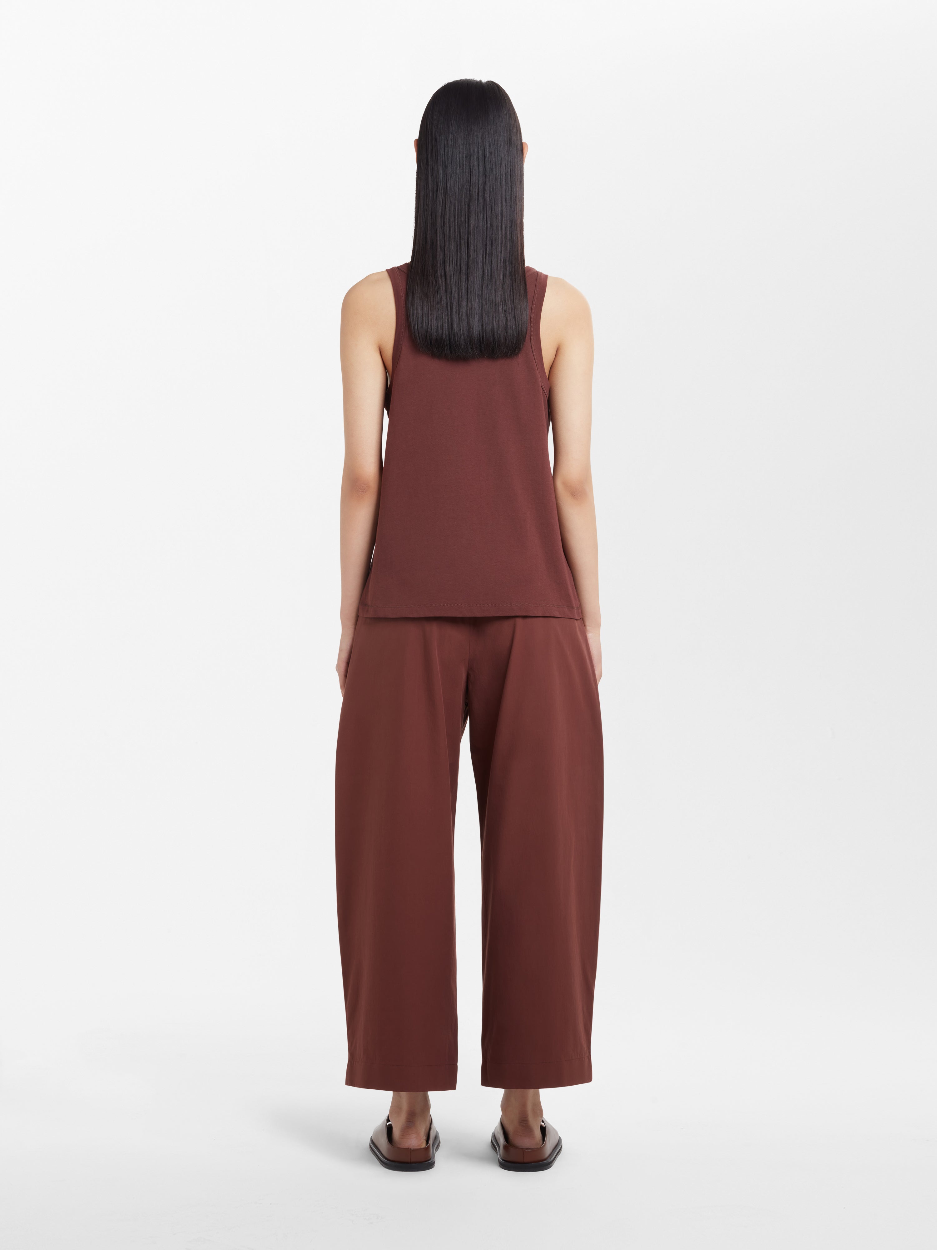 Dordoni Powder Cotton Pant in Chestnut