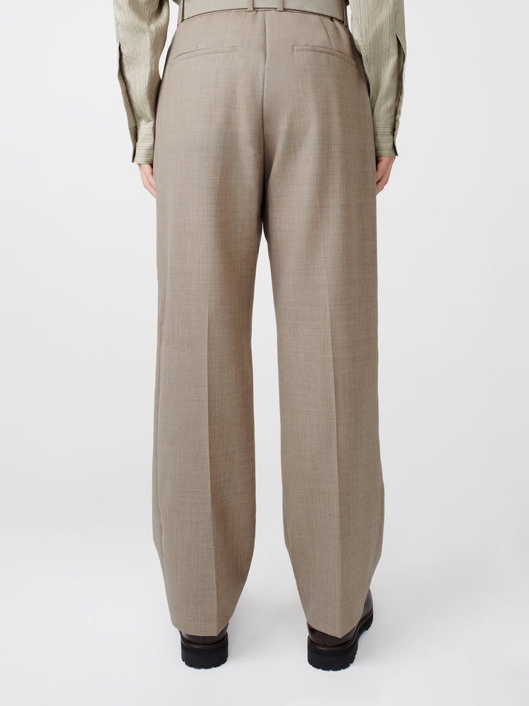 Freeway Tropical Wool Pant in Straw Melange