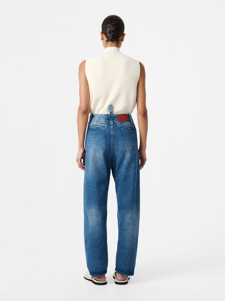 Akerman Denim Pant in Worn Wash Indigo