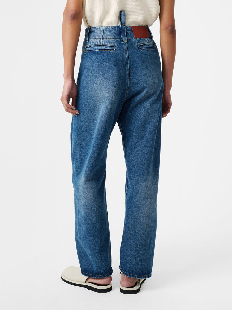 Akerman Denim Pant in Worn Wash Indigo