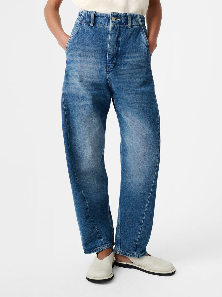 Akerman Denim Pant in Worn Wash Indigo