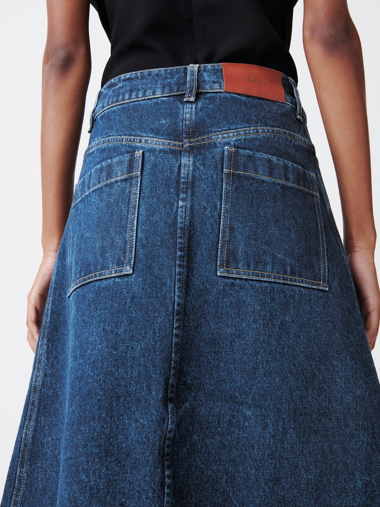 Baringo Denim Skirt in Indigo Wash– Studio Nicholson
