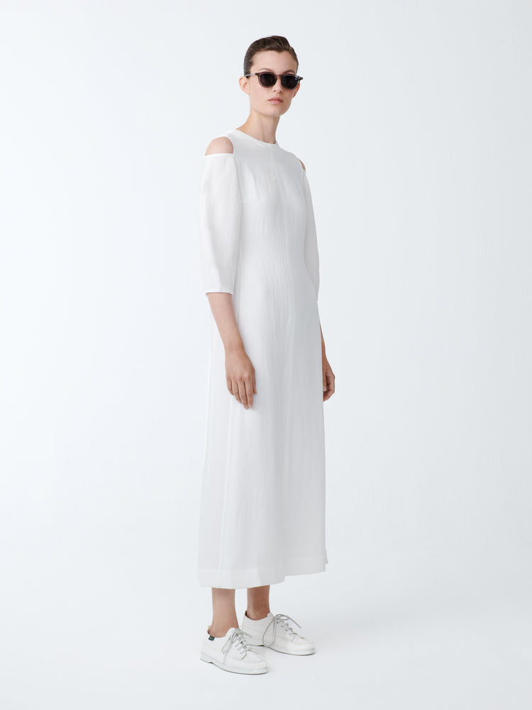 Barr Twill Dress in Parchment