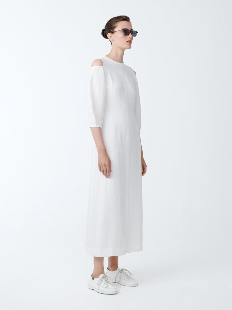 Barr Twill Dress in Parchment