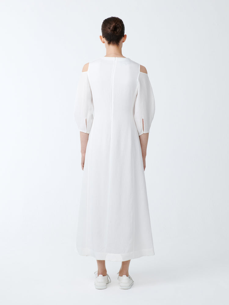 Barr Twill Dress in Parchment