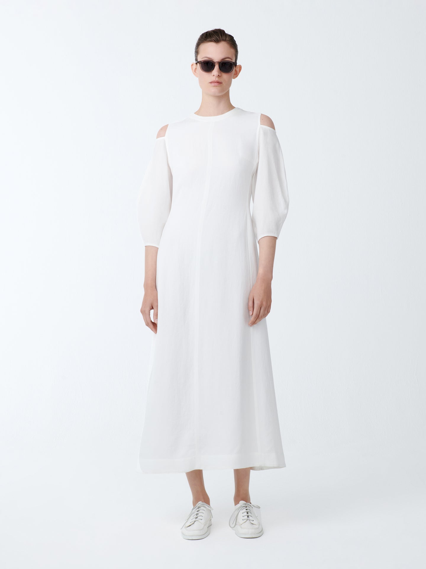 Barr Twill Dress in Parchment