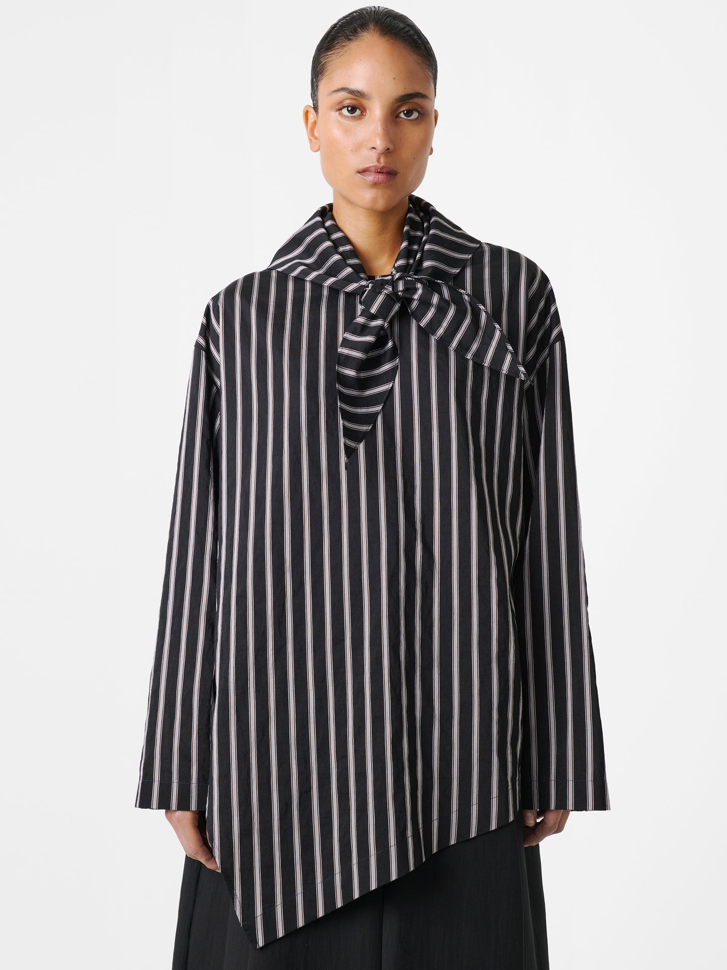 Bute Stripe Top in Darkest Navy Stripe