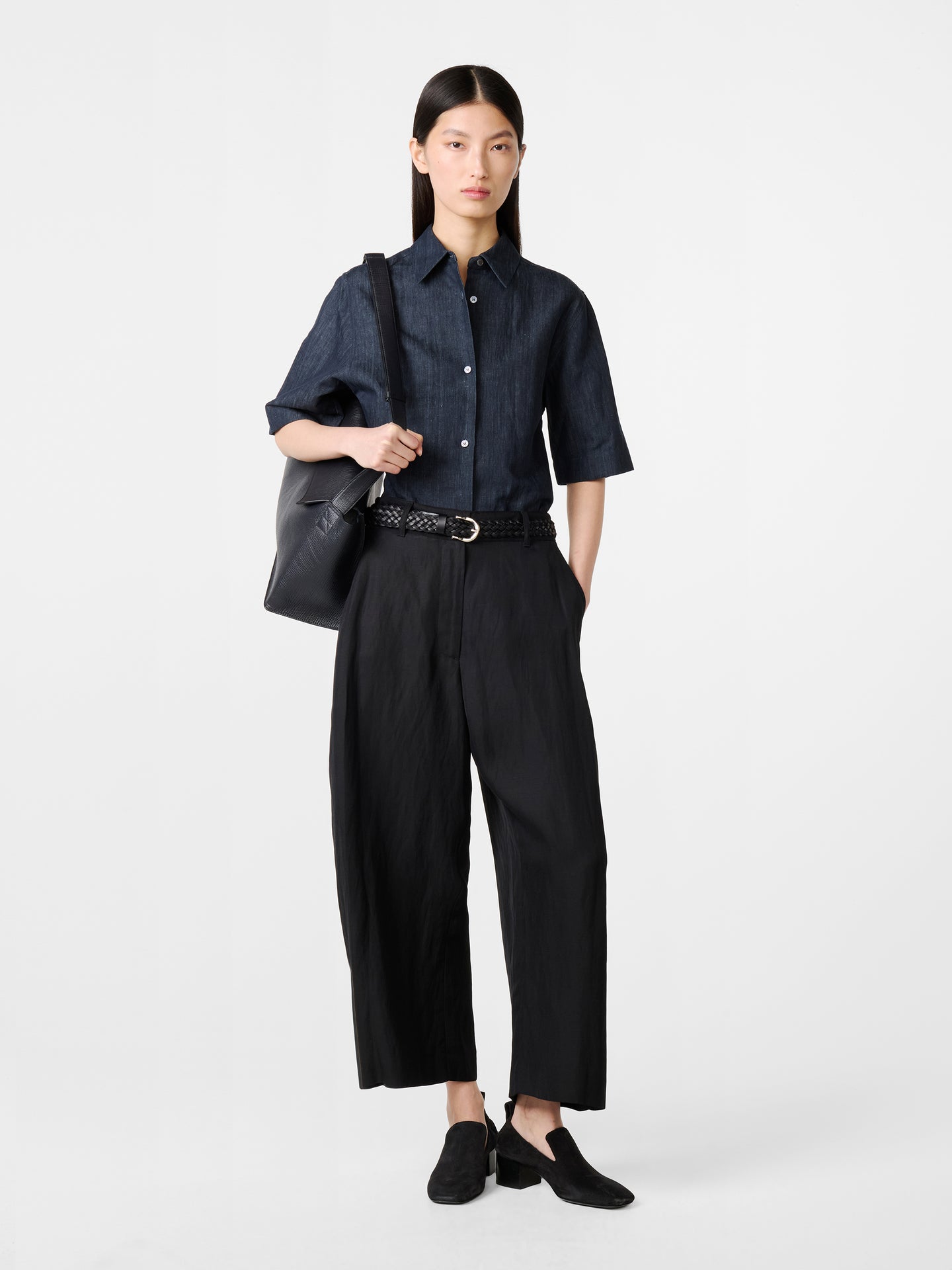 Chalco Linen Pant in Black