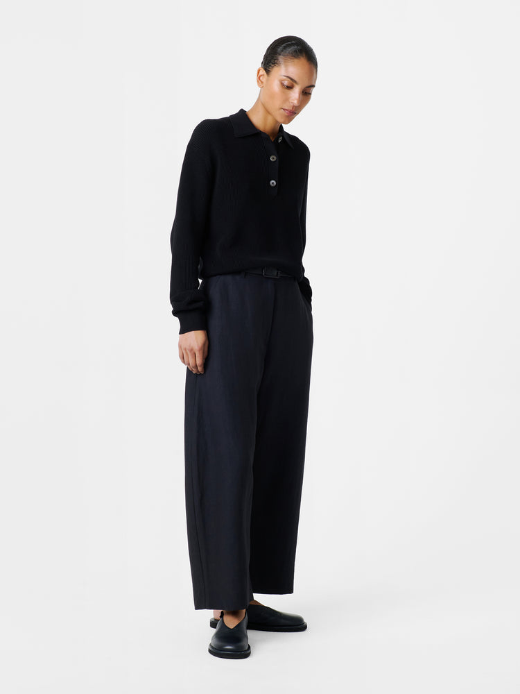 Chalco Linen Pant in Darkest Navy