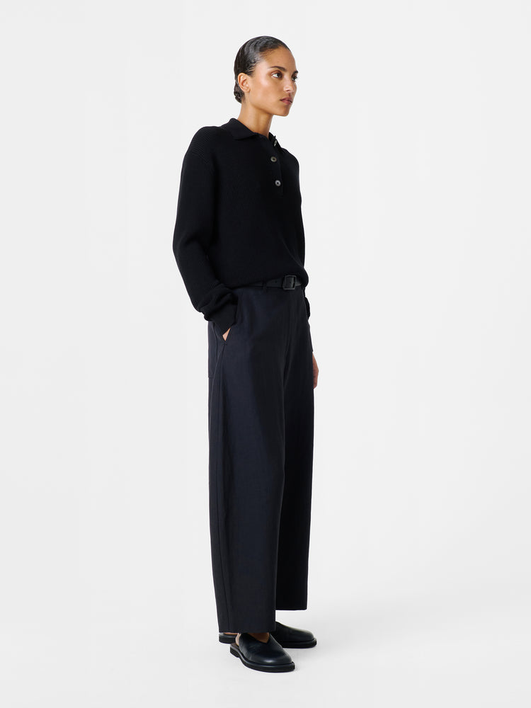 Chalco Linen Pant in Darkest Navy