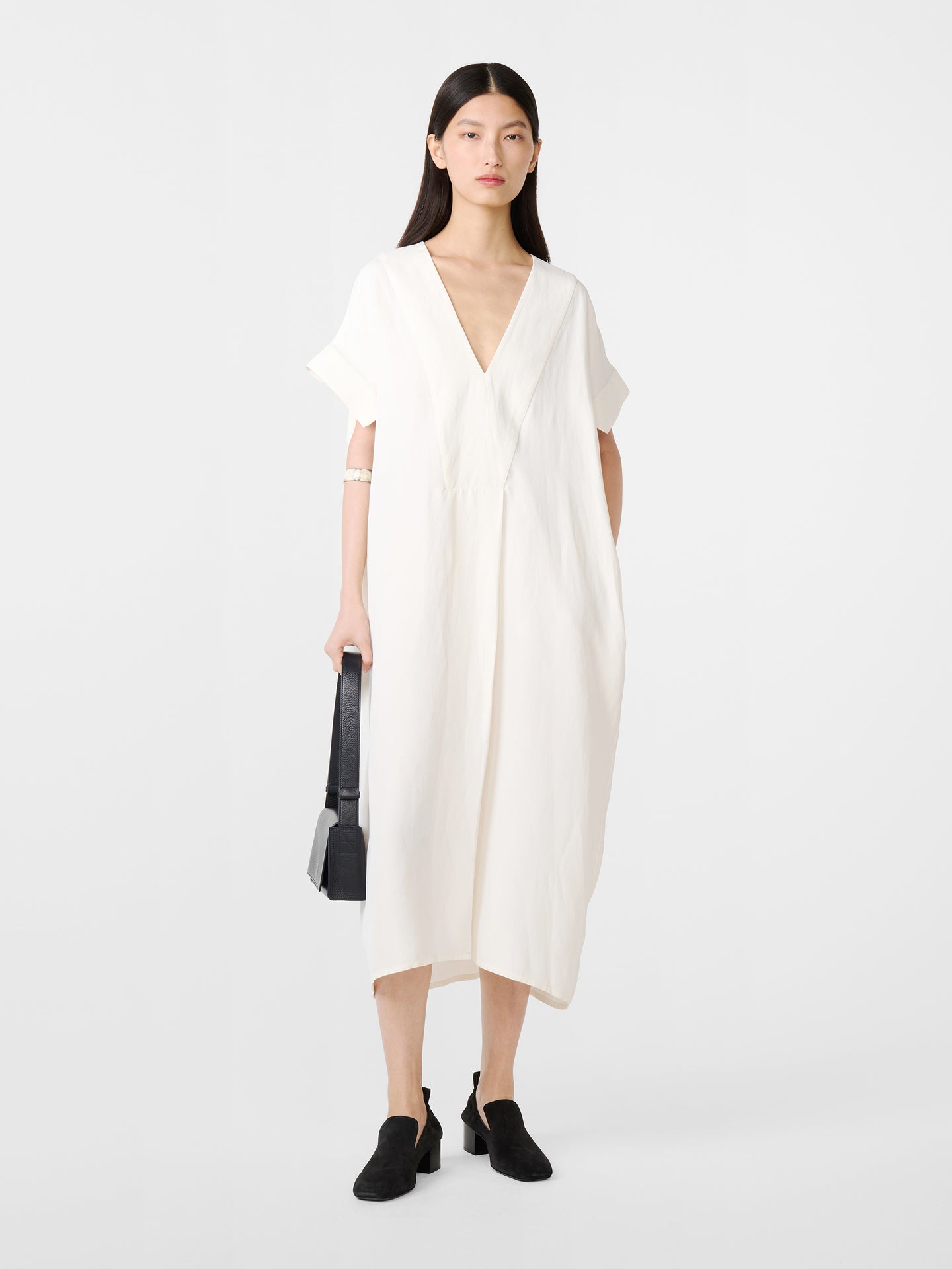 Cley Linen Dress in Parchment