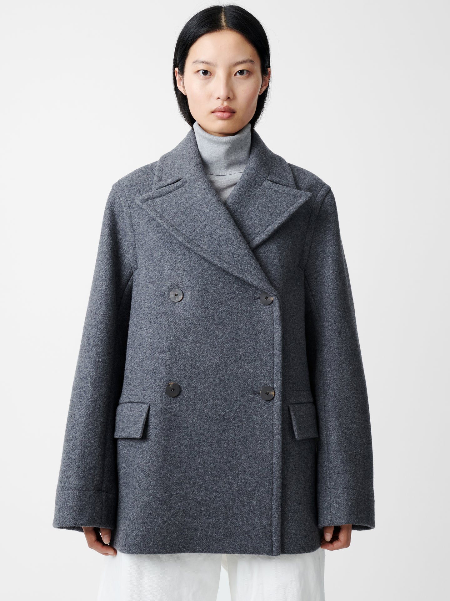 Coles Coat in Grey Melange