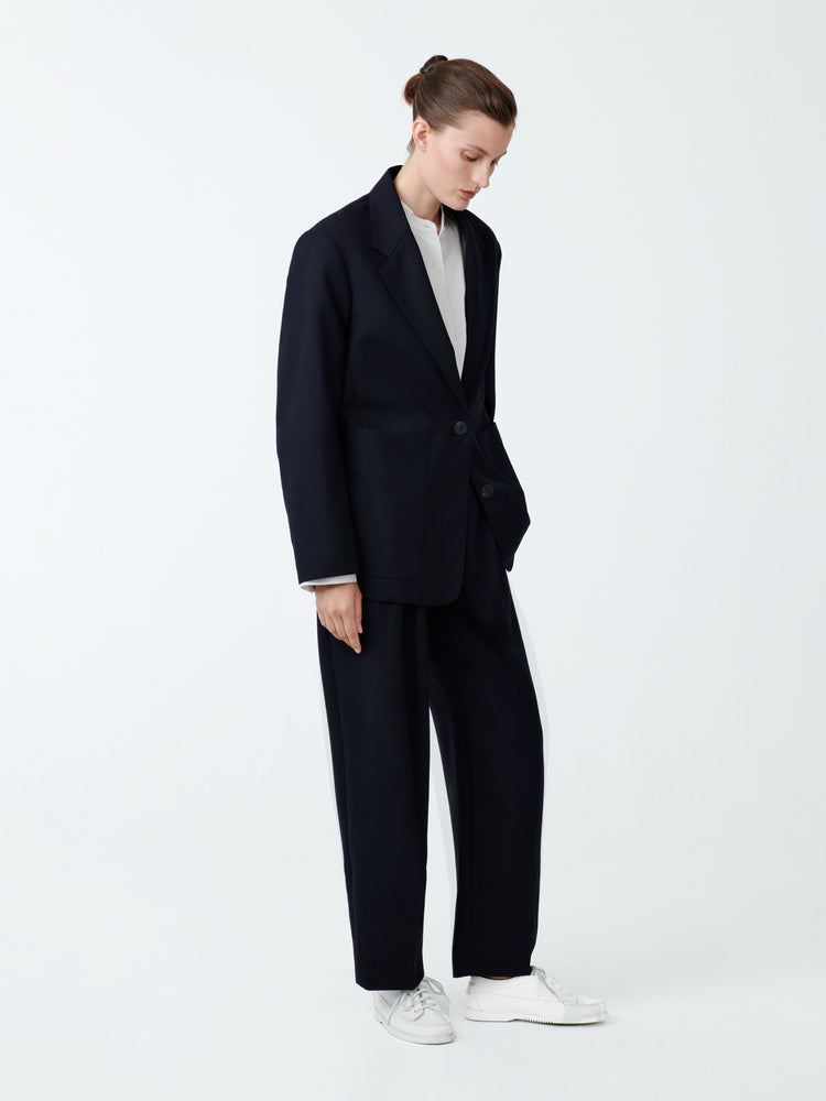 Women's Conde Tropical Wool Jacket in Darkest Navy