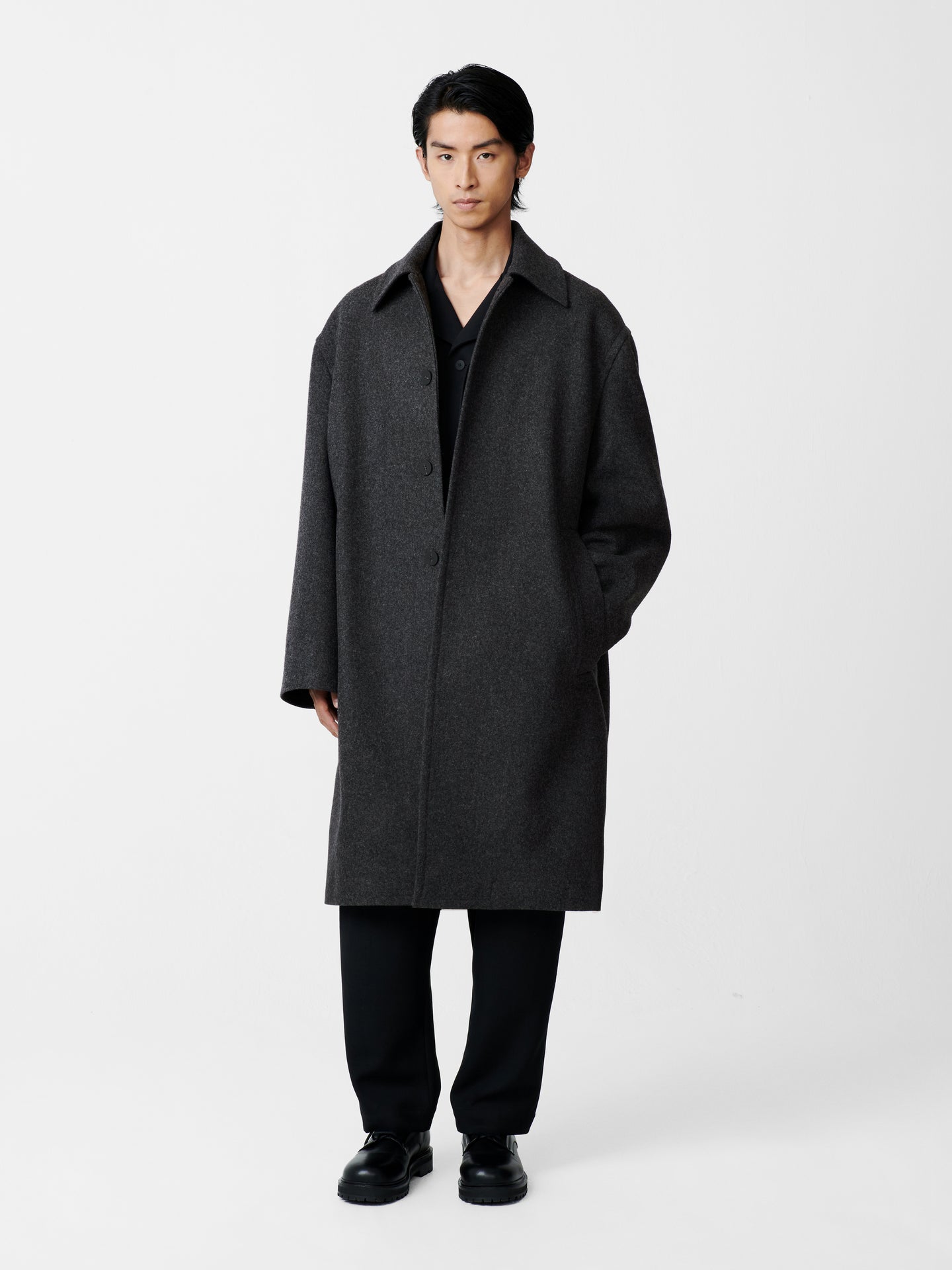 Cover Coat in Charcoal Marl