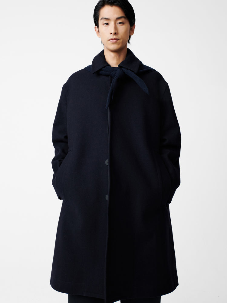 Cover Coat in Darkest Navy