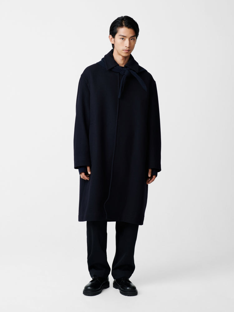 Cover Coat in Darkest Navy