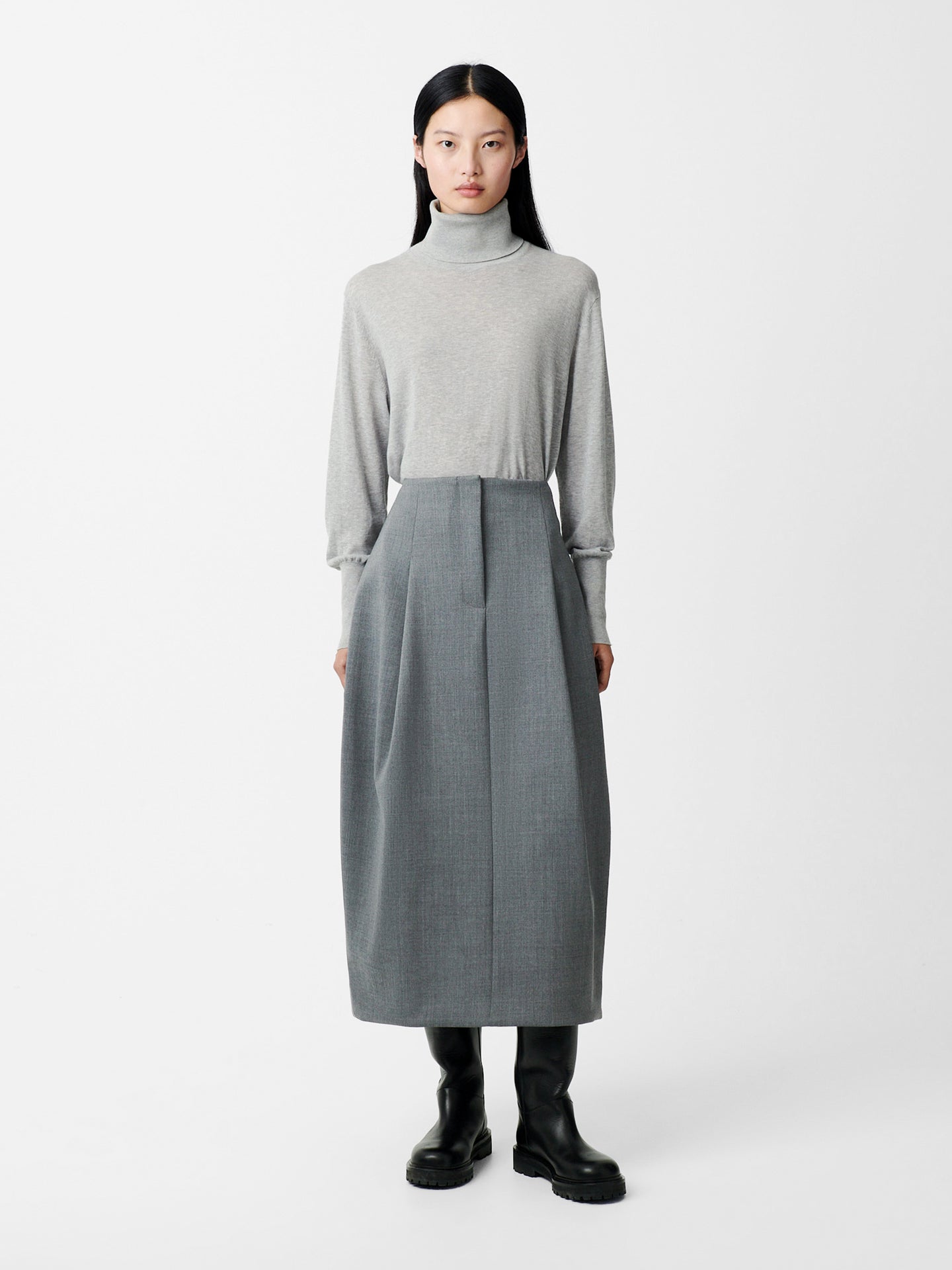 Carson Skirt in Grey Marl