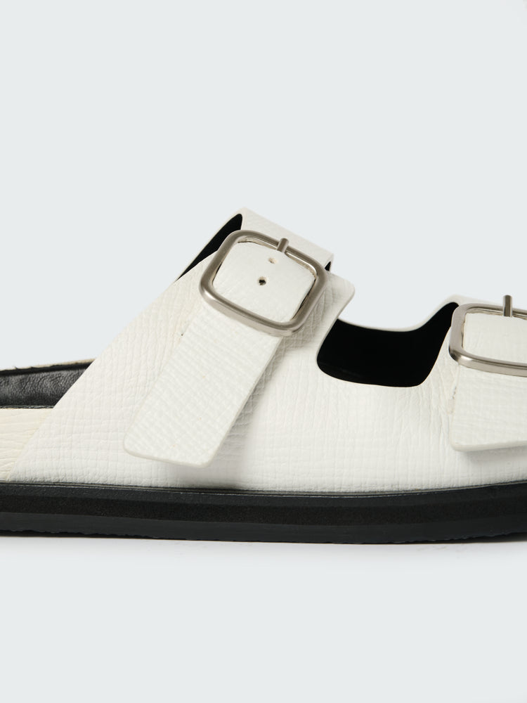 Denver Leather Sandal in Parchment