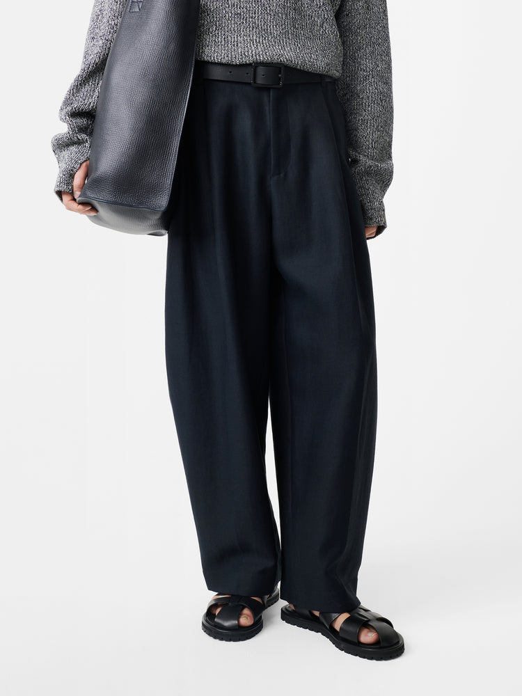 Ellis Linen Pants in Darkest Navy