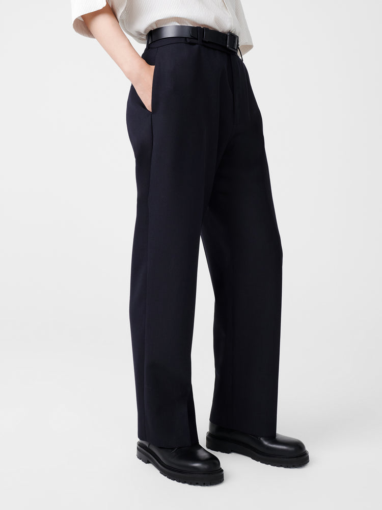 Freeway Tropical Wool Pant in Darkest Navy