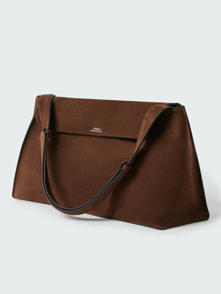 Shiboru Suede Bag in Cocoa