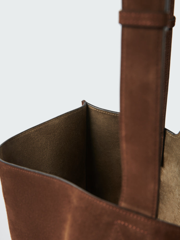 Shiboru Suede Bag in Cocoa