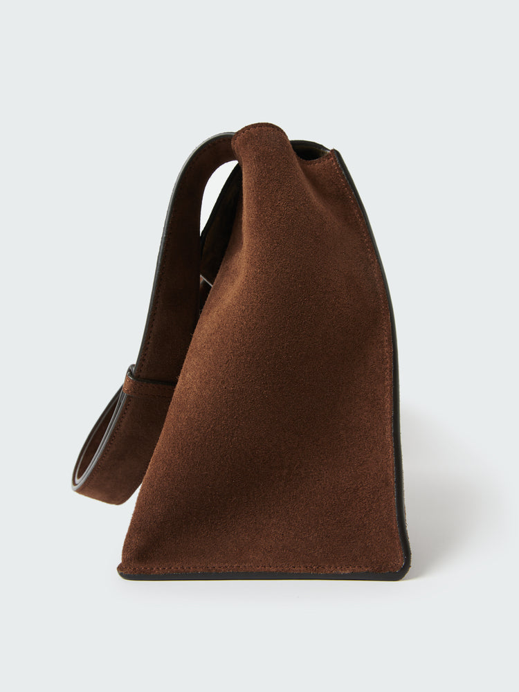 Shiboru Suede Bag in Cocoa