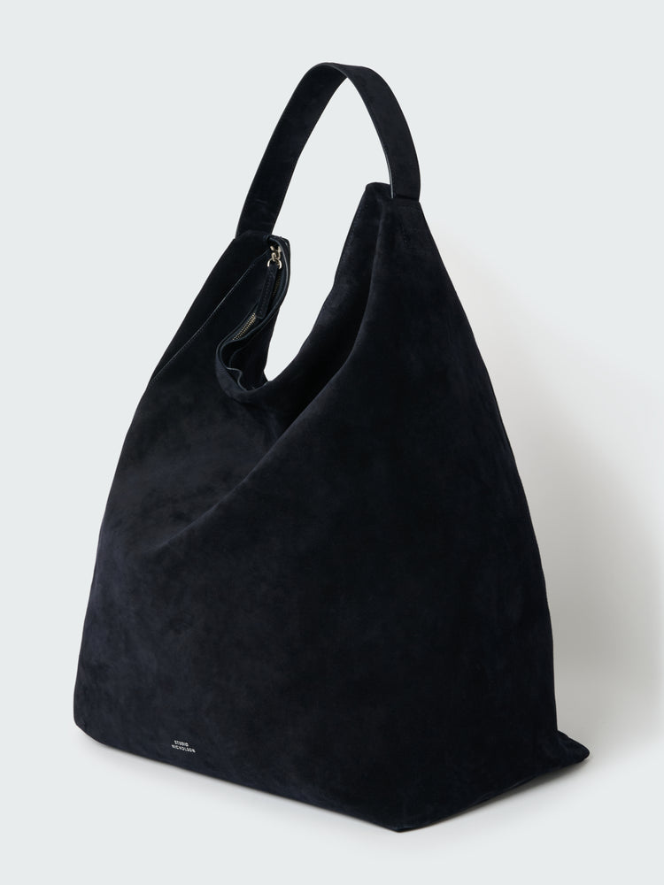 Hobo Type 2 Suede Bag in Darkest Navy