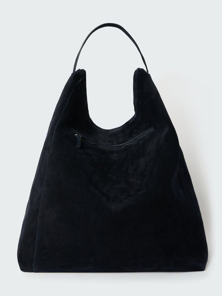 Hobo Type 2 Suede Bag in Darkest Navy