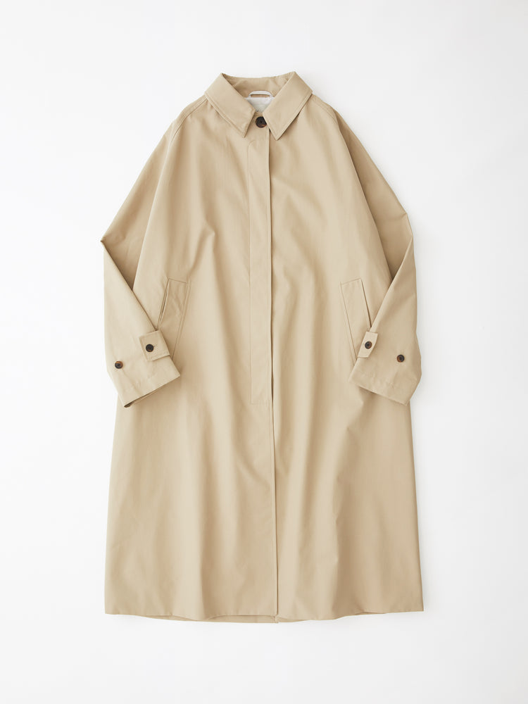 Holin Technical Cotton Coat in Tan