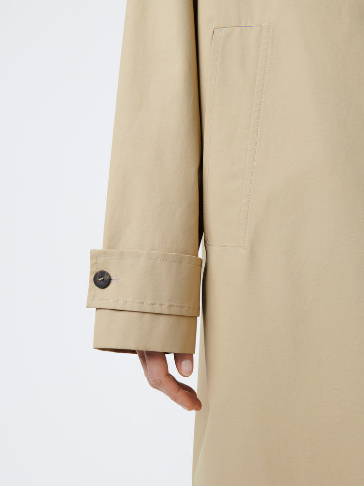 Holin Technical Cotton Coat in Tan