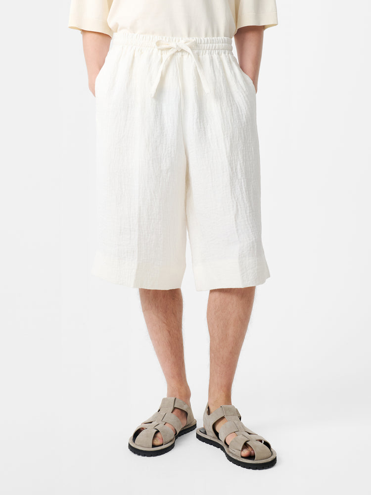 Joshua Linen Short in Parchment