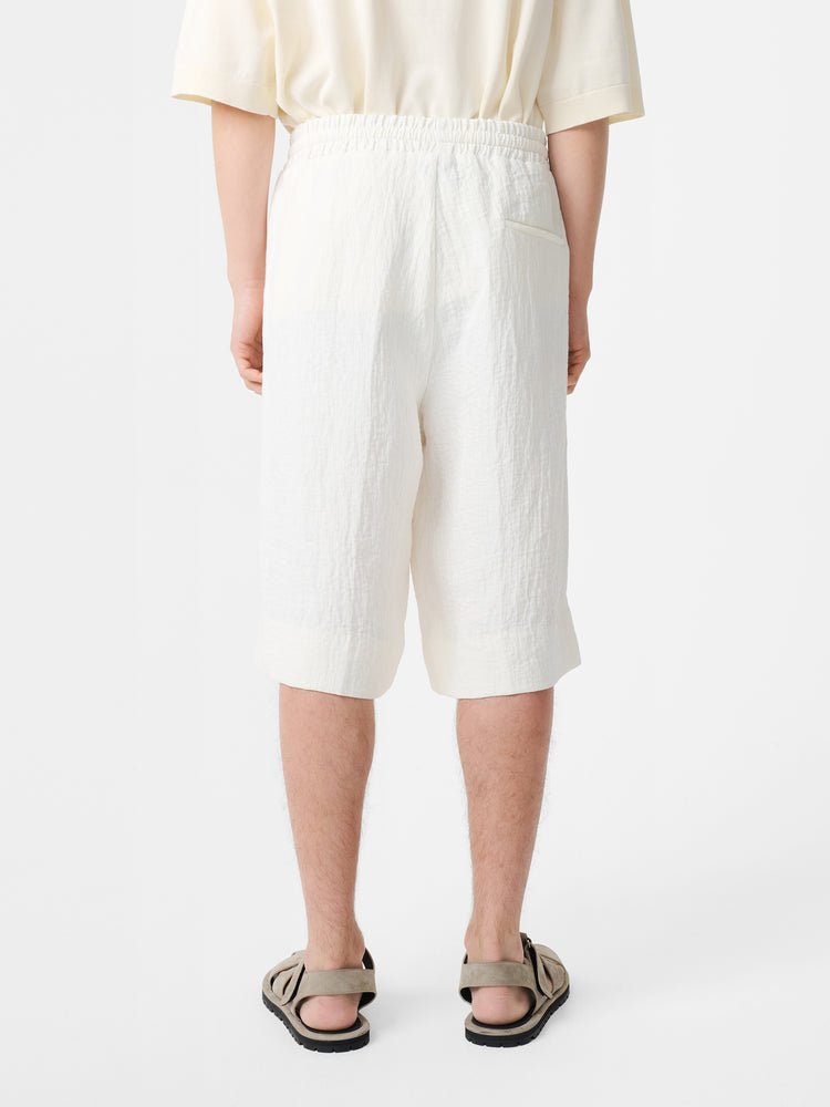 Joshua Linen Short in Parchment