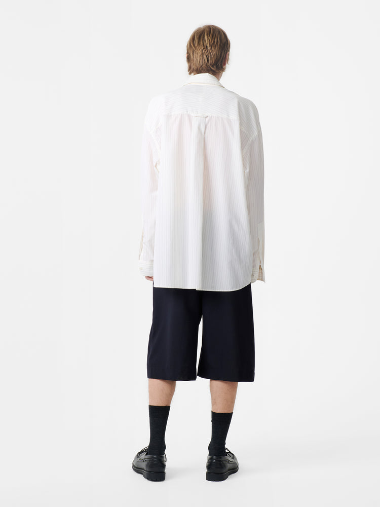 Loche Shirt in Ecru / Black Stripe