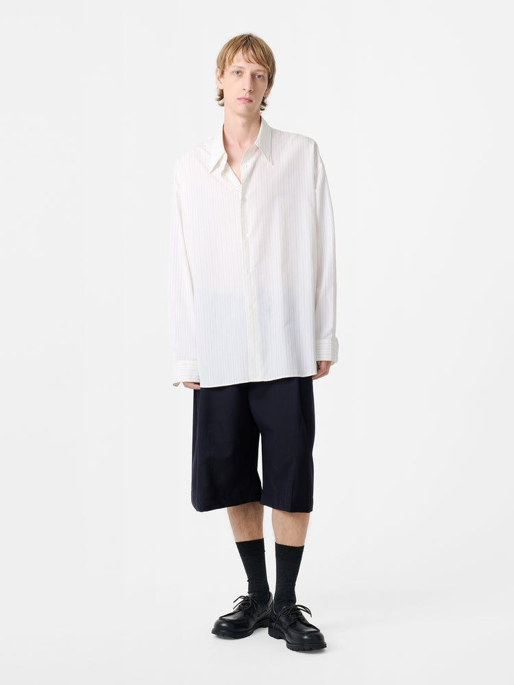 Loche Shirt in Ecru / Black Stripe