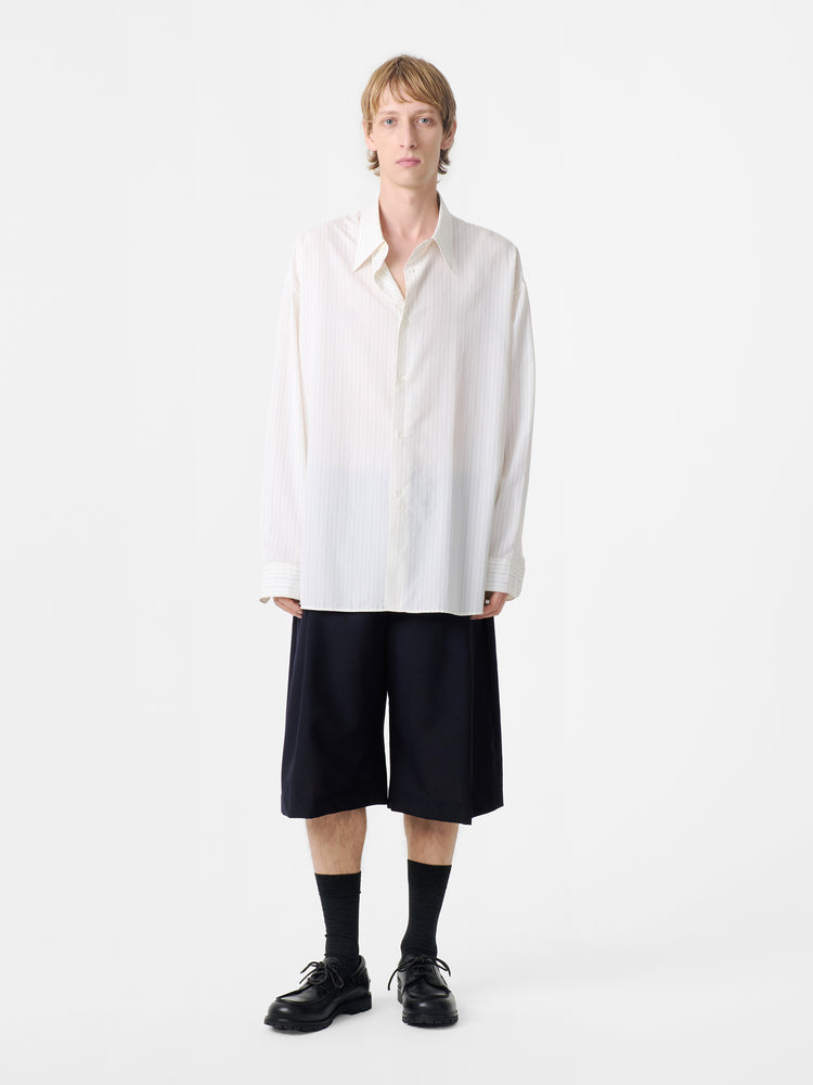 Loche Shirt in Ecru / Black Stripe