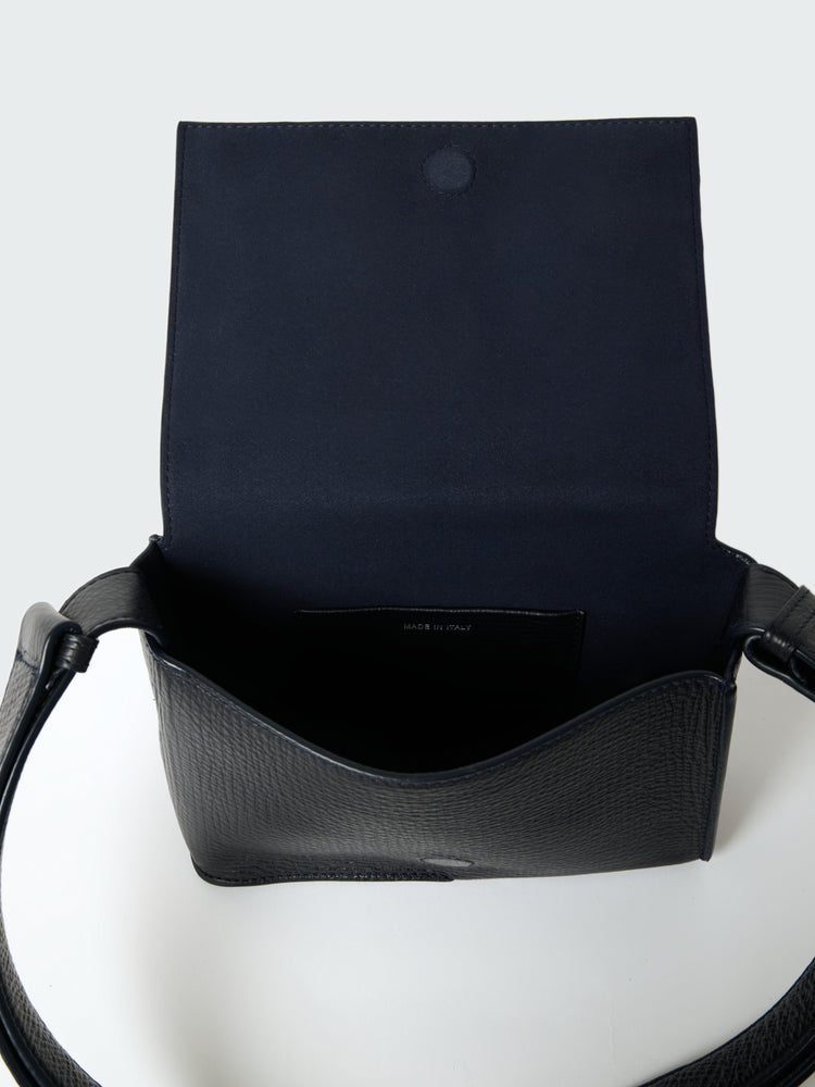 Meshi Mini Leather Bag in Darkest Navy