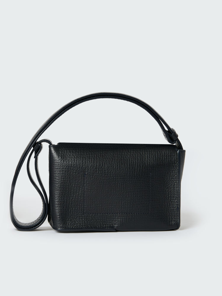 Meshi Mini Leather Bag in Darkest Navy