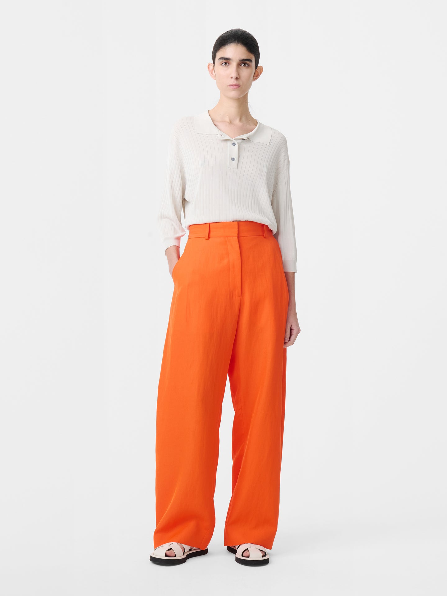 Myers Linen Pant in Clementine