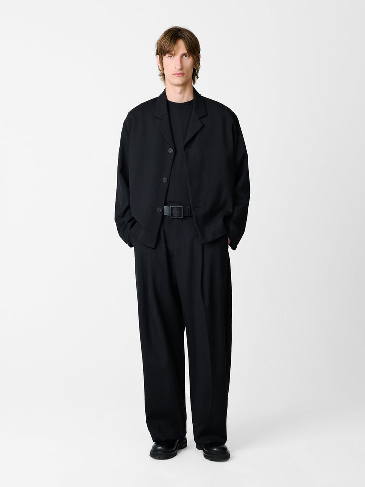 Pull Wool Pant in Black