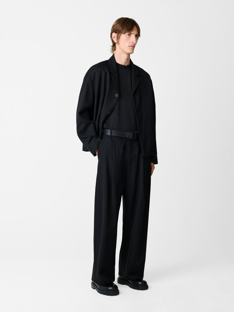 Pull Wool Pant in Black