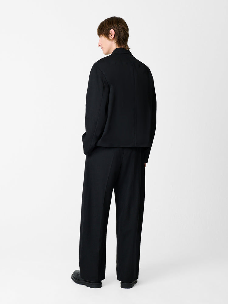 Pull Wool Pant in Black