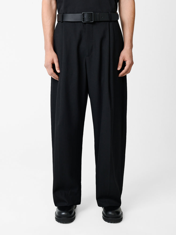 Pull Wool Pant in Black