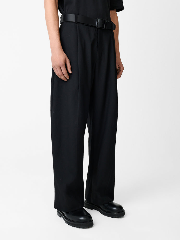 Pull Wool Pant in Black