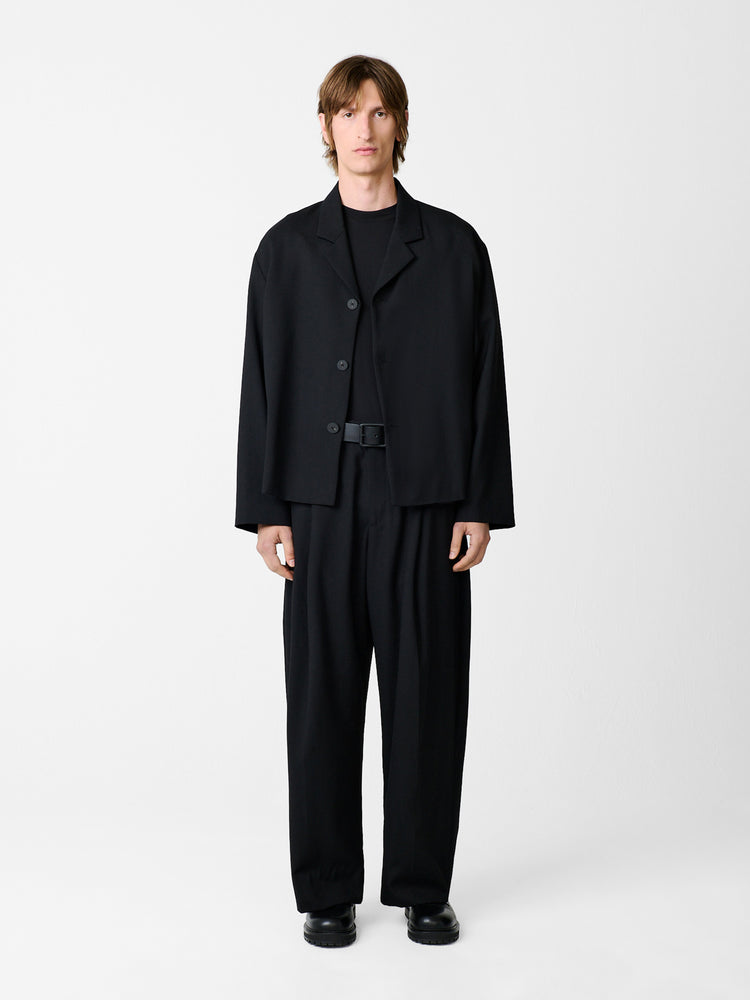 Pull Wool Pant in Black